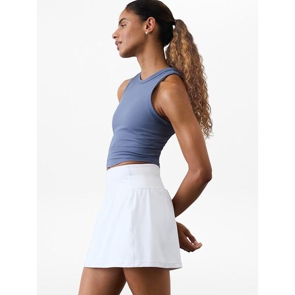 ATHLETA Salutation Stash High Rise 14 1/2 Skort White Size Medium Pockets Active - Picture 14 of 14